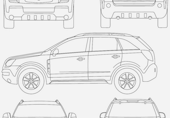 Holden Captiva (2007) (Holden Kaptiva (2007)) there are drawings of the car